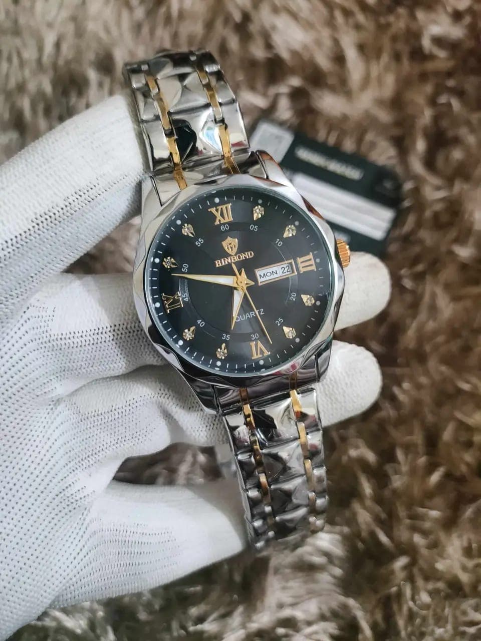 Men's Classic Quartz Watch – Silver & Gold